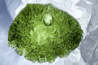 Large certified Czech Moldavite stones and jewellery