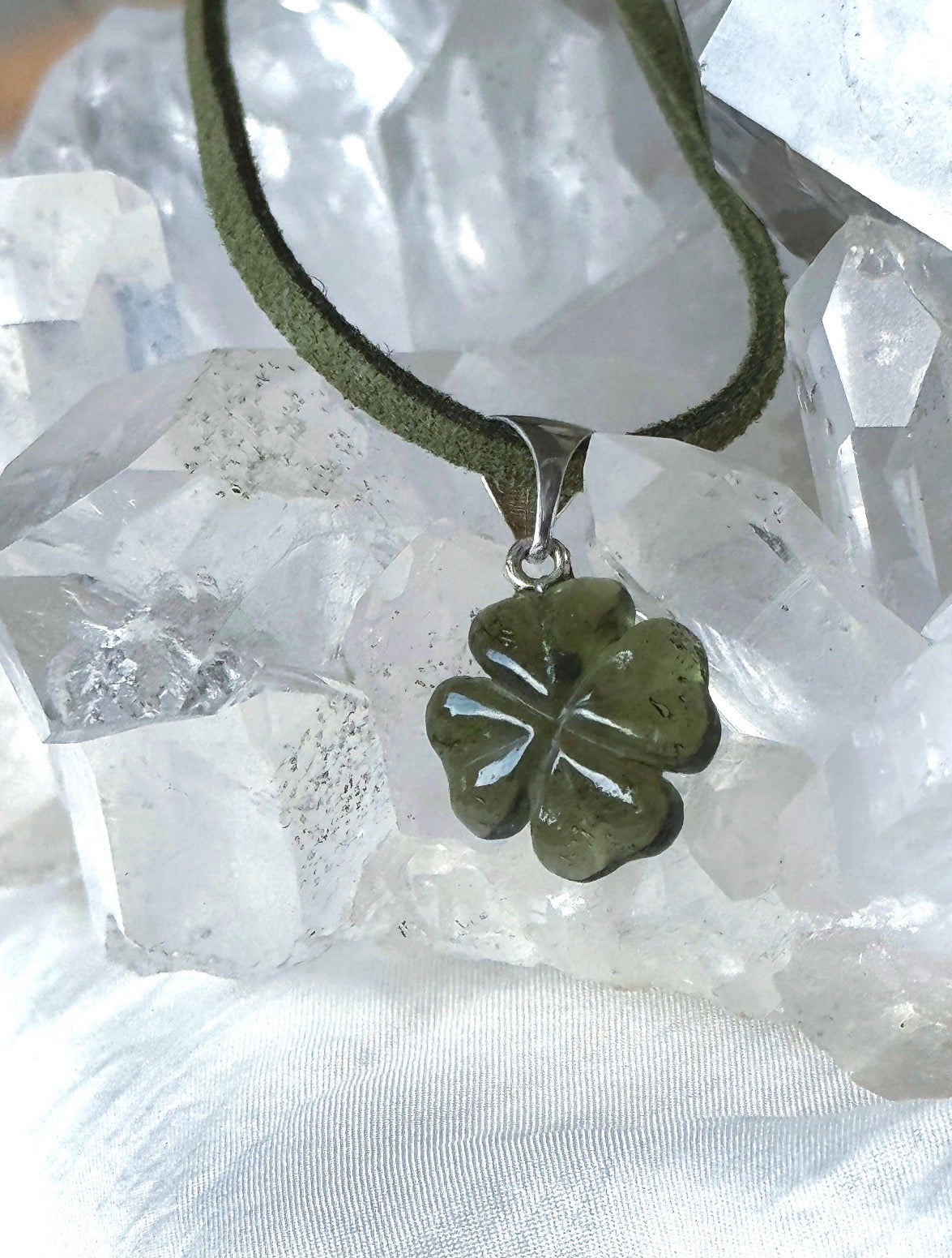 Carved Moldavite Pendant, 1.5g, Chlum