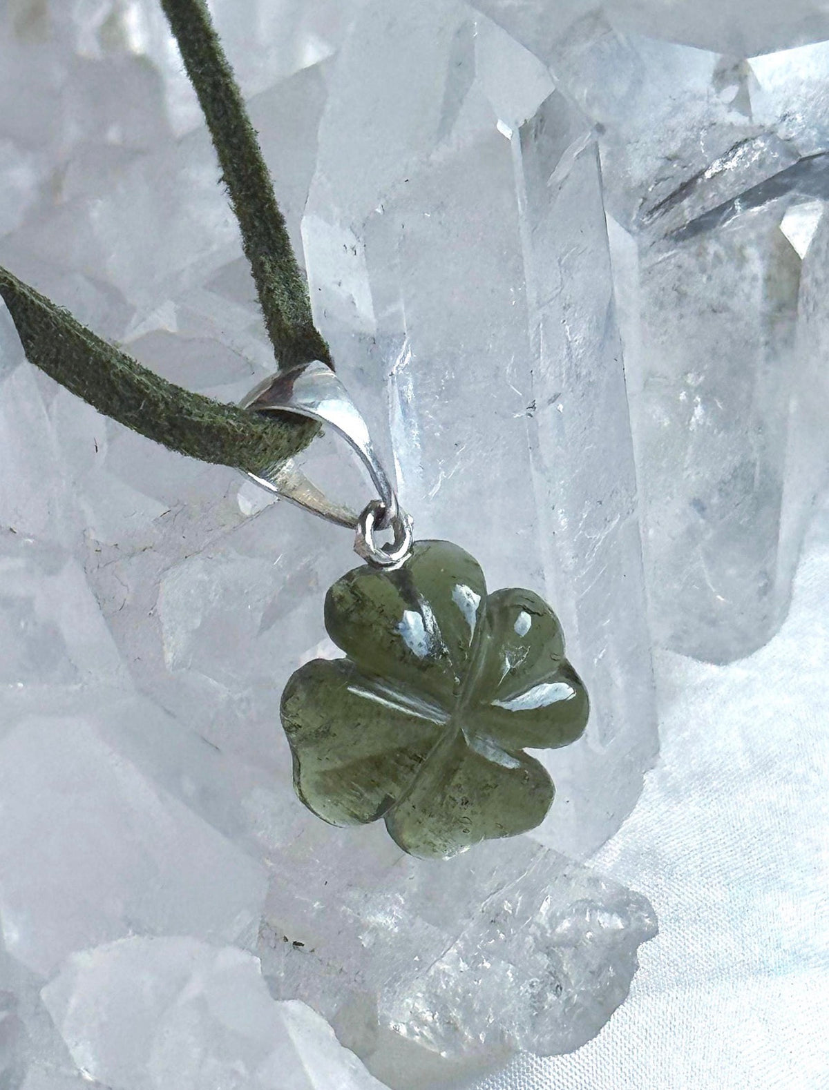 Carved Moldavite Pendant, 1.5g, Chlum