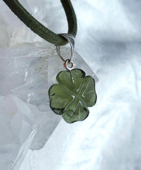 Carved Moldavite Pendant, 1.5g, Chlum