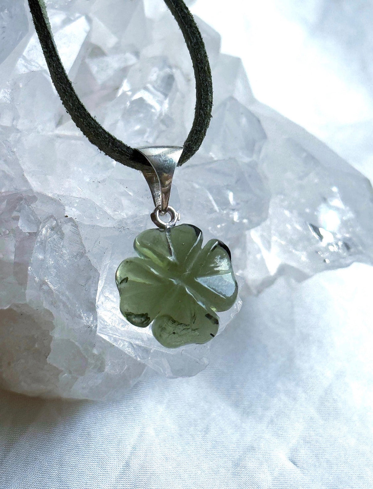 Carved Moldavite Pendant, 1.5g, Chlum