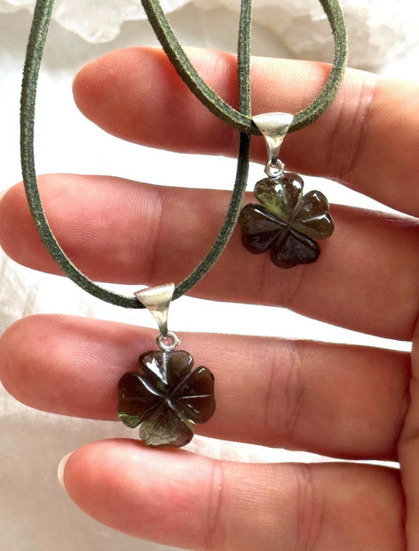 Carved Moldavite Pendant, 1.5g, Chlum