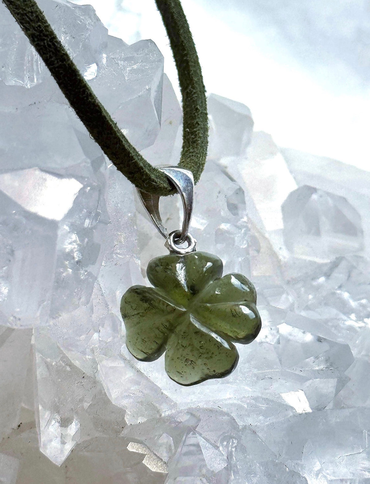 Carved Moldavite Pendant, 1.5g, Chlum