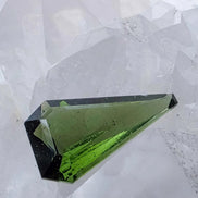 Faceted 1.22g Moldavite from Slavče, Czech Republic
