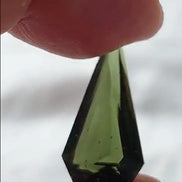 Faceted 1.22g Moldavite from Slavče, Czech Republic