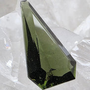Faceted 1.22g Moldavite from Slavče, Czech Republic
