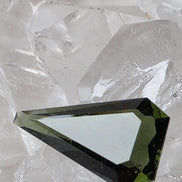 Faceted 1.22g Moldavite from Slavče, Czech Republic