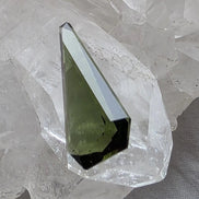 Faceted Moldavite from Slavče, Czech Republic
