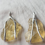 Libyan Desert Glass pendant with a genuine 3.0 g natural Libyan Desert Glass from the Great Sand Sea in a lead-free tin setting.