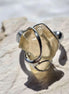 Adjustable Libyan Desert Glass ring, 3.3g, in a lead-free tin setting
