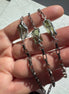 Transparent Chlum Moldavite bracelet with a square-link chain