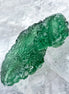 Transparent apple-green natural Moldavite weighing 3.84 g from Nesměň, Czech Republic