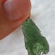 Raw Moldavite Silver Pendant, 3.7g, Chlum