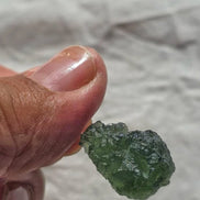 Sterling silver pendant with 3.8 g transparent pure green Moldavite from Chlum, Czech Republic.