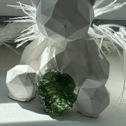Collectible Light Green Moldavite Stone, Chlum, 5.86g