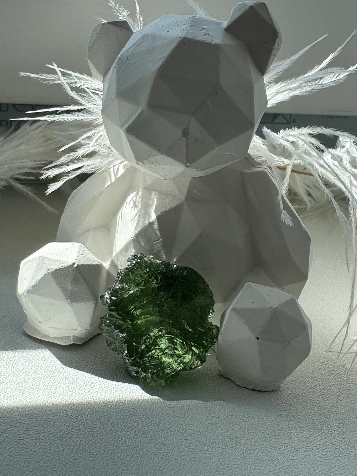Collectible Light Green Moldavite Stone, Chlum, 5.86g