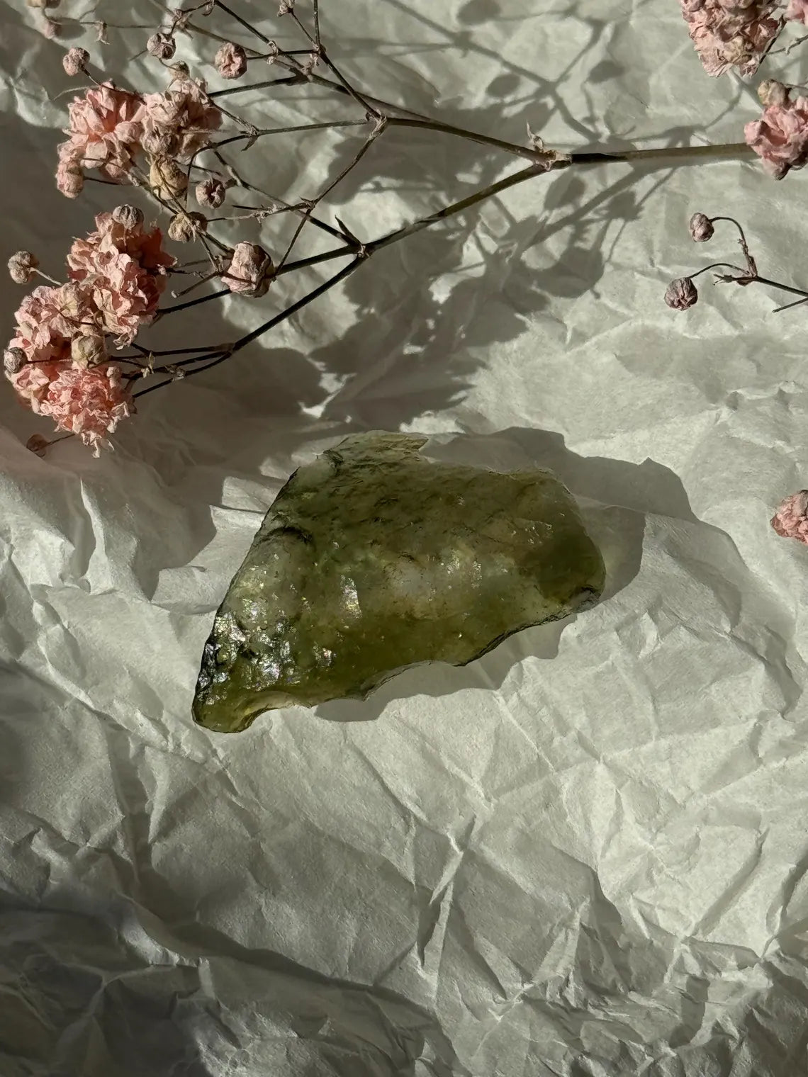 Angle Chime Moldavite, Jankov, 1.65g