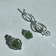 Natural Moldavite Necklace, 0.4g