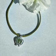Natural Moldavite Necklace, 0.4g