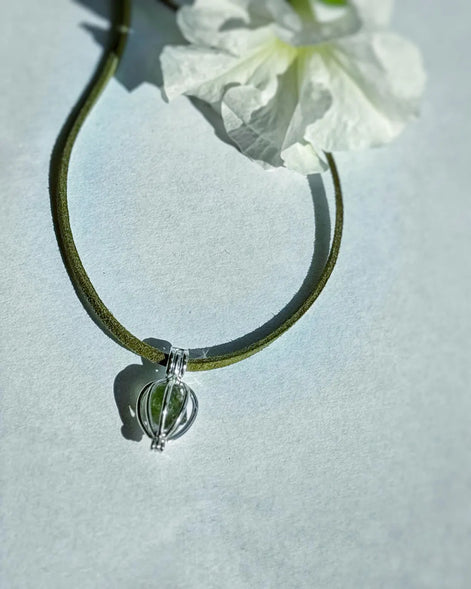 Natural Moldavite Necklace, 0.4g