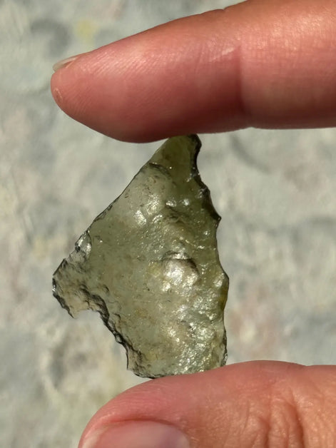 Angle Chime Moldavite, Jankov, 1.65g