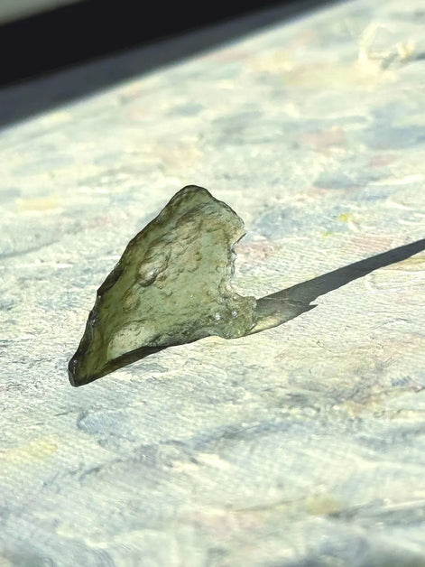 Angle Chime Moldavite, Jankov, 1.65g