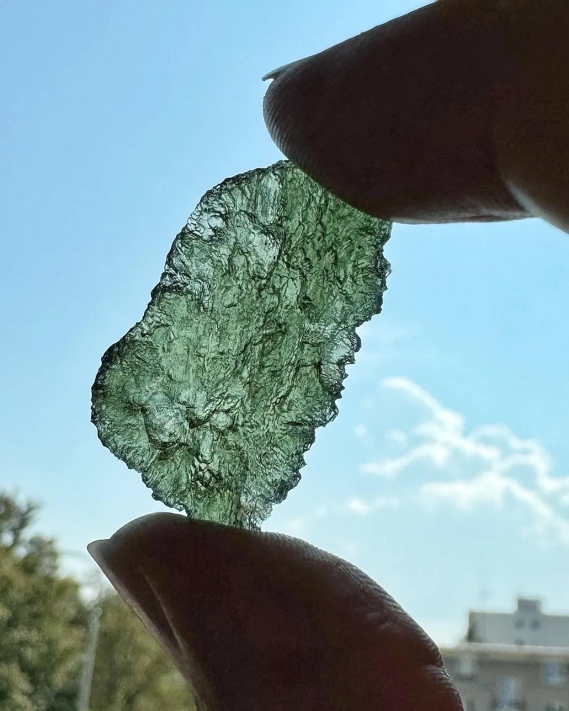 Rough Moldavite Stone, Maly Chlum, 3.97g