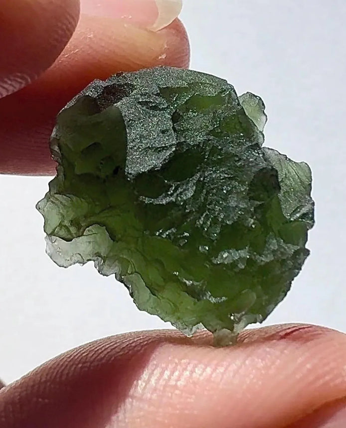 Velvet Moldavite Stone, 4.49g, Brusna
