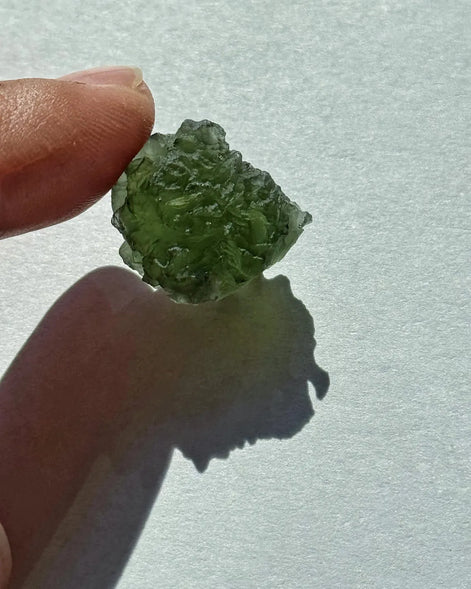 Velvet Moldavite Stone, 4.49g, Brusna