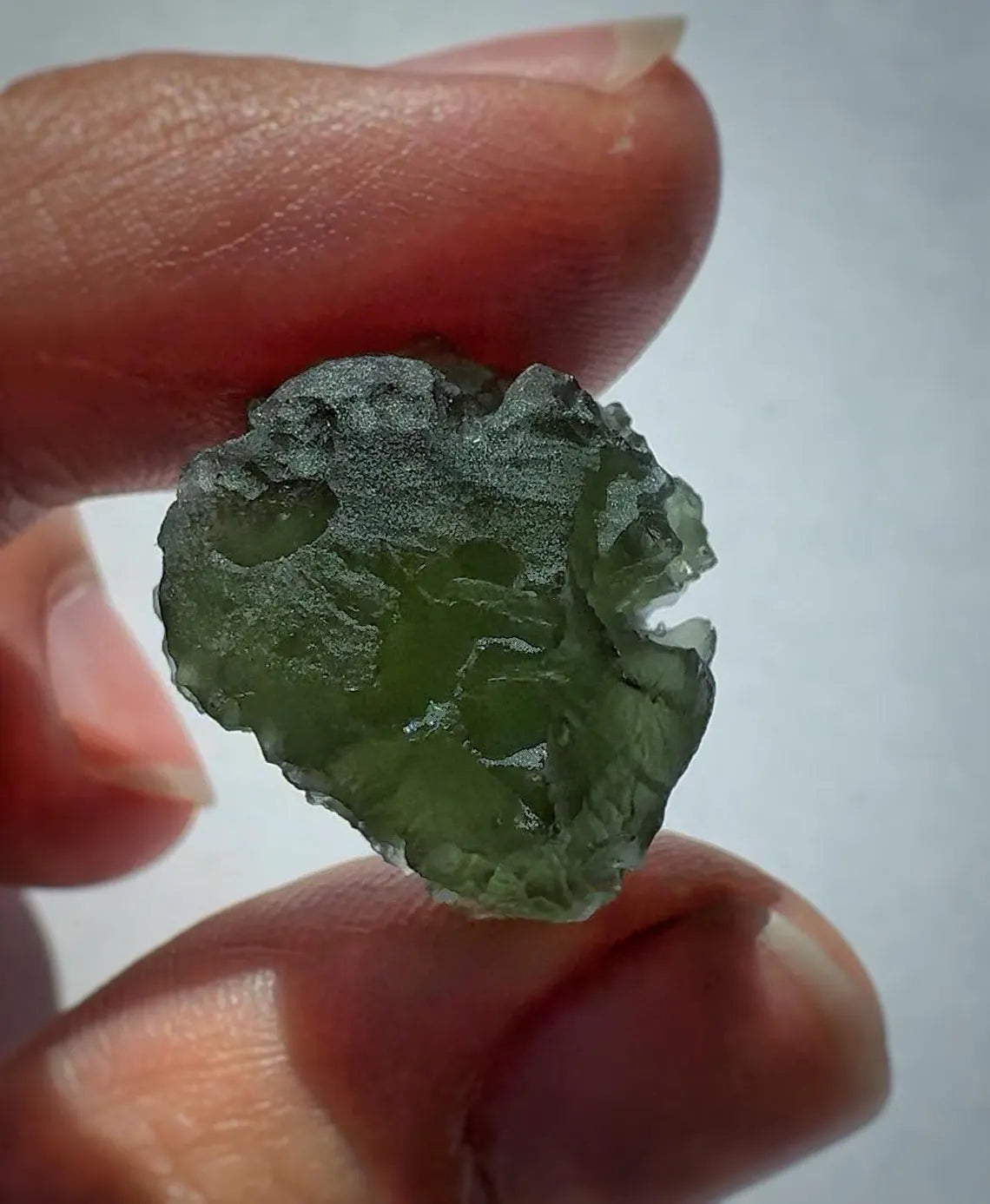 Velvet Moldavite Stone, 4.49g, Brusna
