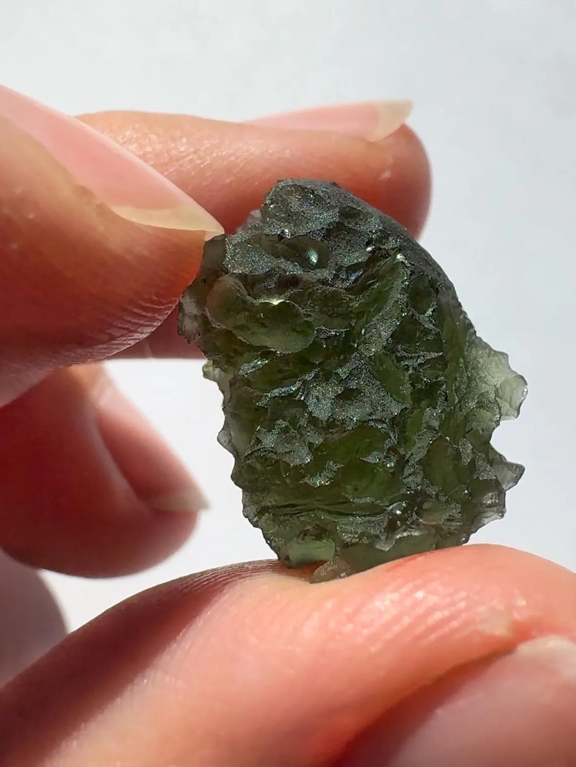 Velvet Moldavite Stone, 4.49g, Brusna