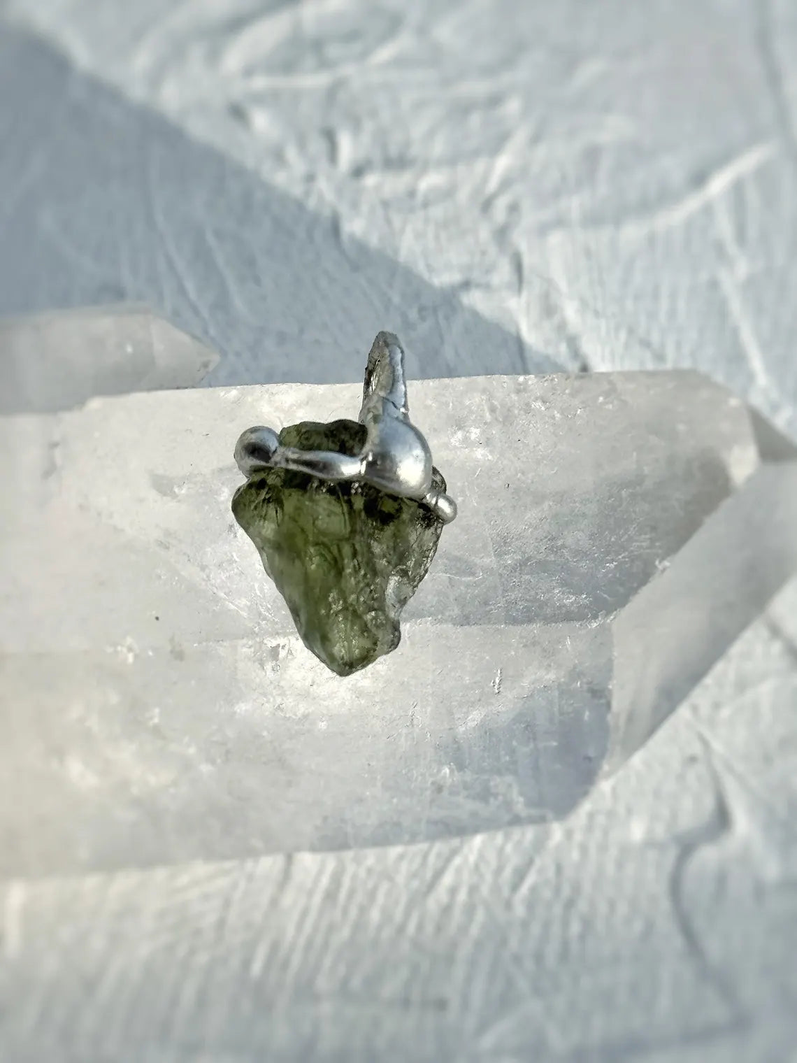 Raw Moldavite Pendant, Chlum, 1.8g
