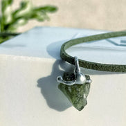 Raw Moldavite Pendant, Chlum, 1.8g