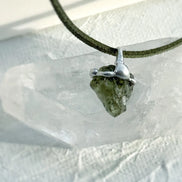 Raw Moldavite Pendant, Chlum, 1.8g