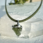 Raw Moldavite Pendant, Chlum, 1.8g