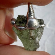 Raw Moldavite Pendant, Chlum, 1.8g