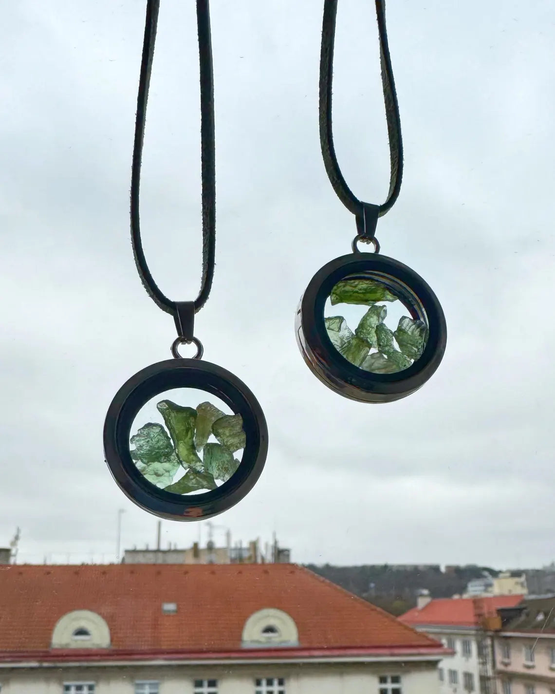 Moldavite Locket Pendant, 1g