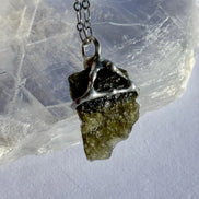 Raw Moldavite Pendant, Chlum, 2.90g