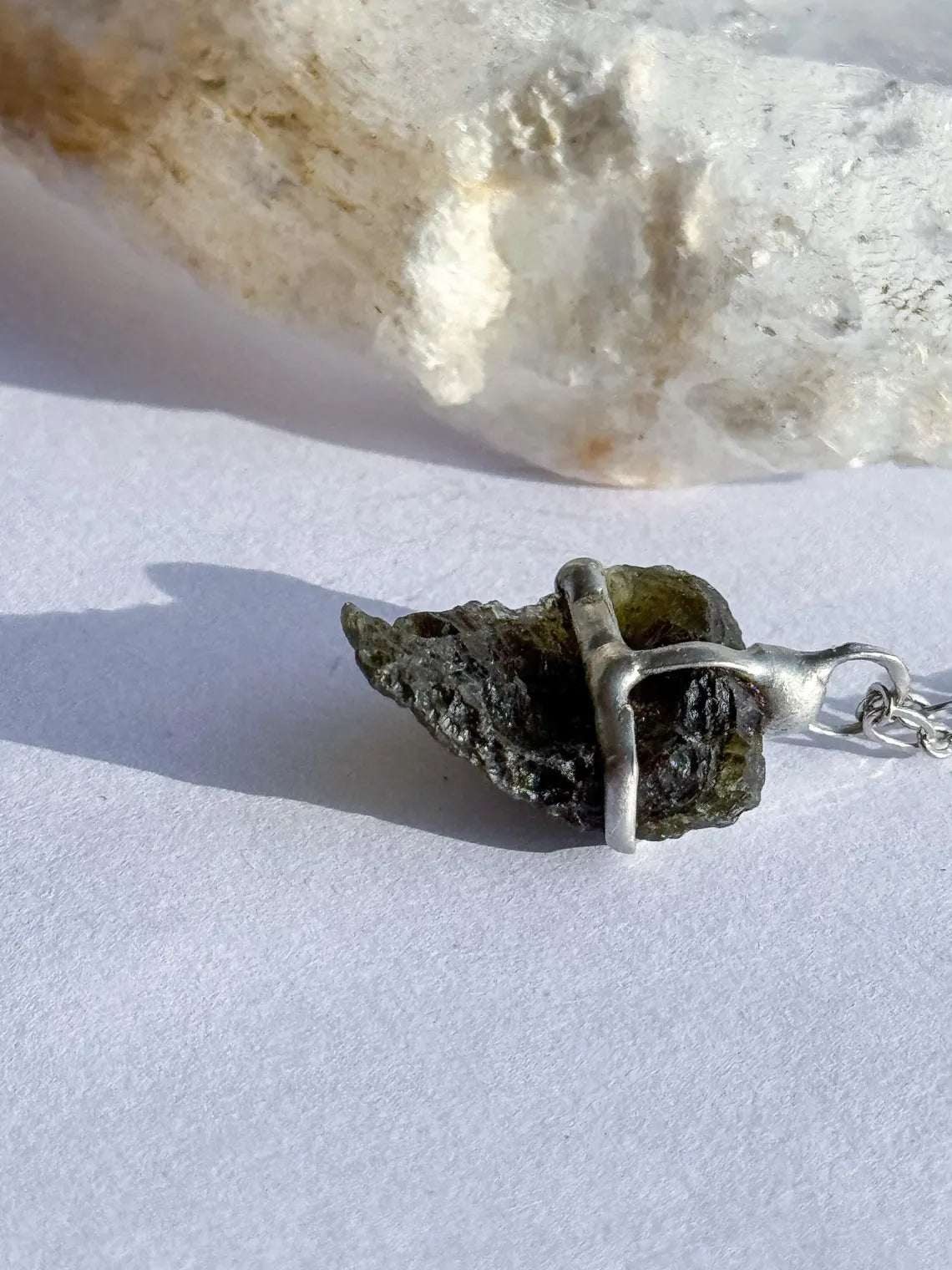 Raw Moldavite Pendant, Chlum, 2.90g