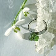 Free Size Moldavite Ring, Chlum, 0.80g