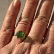 Free Size Moldavite Ring, Chlum, 0.80g