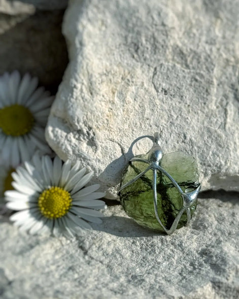 Genuine Moldavite Pendant, Chlum, 1.7g