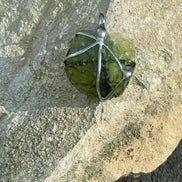 Genuine Moldavite Pendant, Chlum, 1.7g