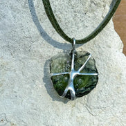 Genuine Moldavite Pendant, Chlum, 1.7g