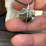 Genuine Moldavite Pendant, Chlum, 1.7g