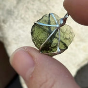 Genuine Moldavite Pendant, Chlum, 1.7g
