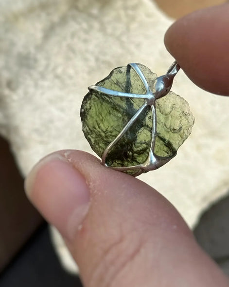 Genuine Moldavite Pendant, Chlum, 1.7g