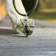 Genuine Moldavite Pendant, Chlum, 1.7g