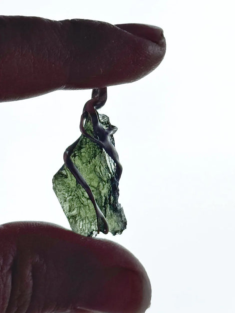 Raw Moldavite Pendant, Chlum, 2.80g