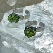 Free Size Moldavite Ring, Chlum, 0.80g